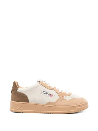 Autry Peanut Leather Sneakers In Multi