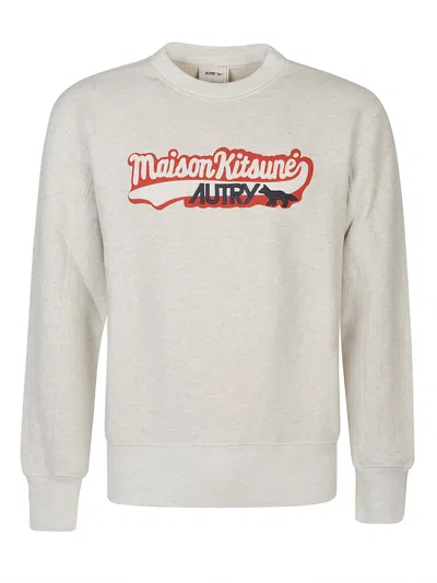 Autry Per Maison Kitsune Cotton Sweatshirt In White