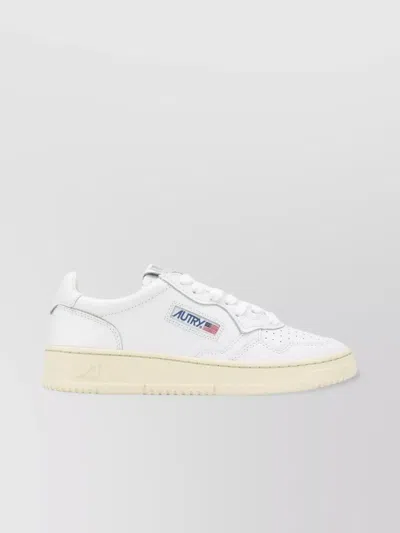 Autry Perforated Flat Sole Round Toe Sneakers