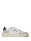 Autry Perforated Leather And Suede Sneakers In White