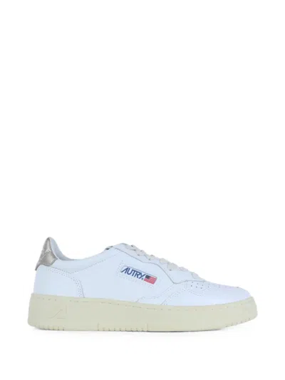 Autry Perforated Leather Sneakers In White