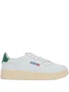 Autry Low-top Leather Sneakers With Perforated Upper And Contrasting Sole In White