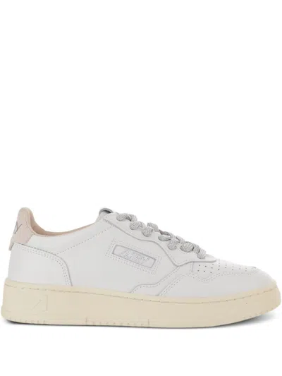 Autry Perforated Tip Sneakers With Embossed Heel Tab In White
