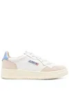 Autry Perforated White Sneakers With Lace-up Fastening