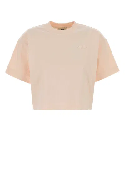 Autry Pink Crewneck Logo T-shirt In Orange