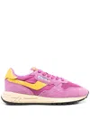 Autry 'reelwind' Violet Low Top Sneakers With Logo Patch On Tongue And Side In Pink