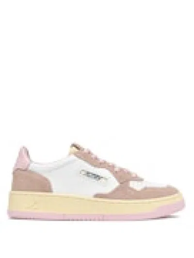 Autry Pink Lace Up Sneakers