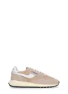 Autry Pink Suede Leather And Fabric Sneakers In Multi