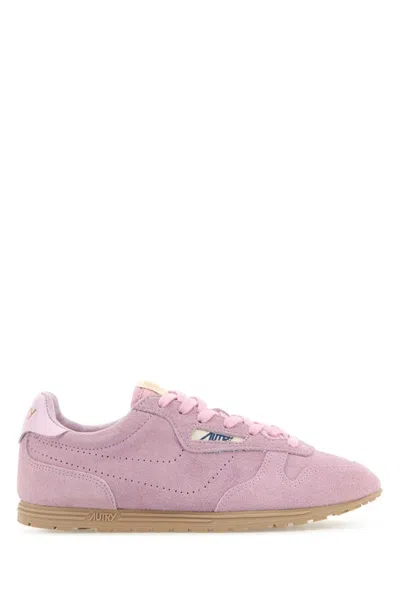 AUTRY PINK SUEDE SNEAKERS