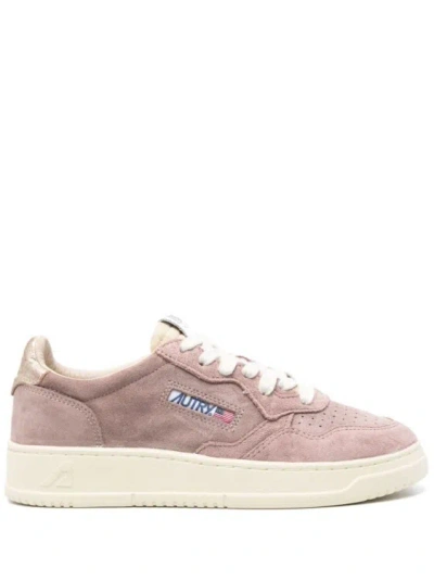 Autry Medalist Suede Sneakers In Pink