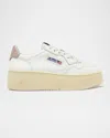Autry White Low Top Sneakers With Oversized Platform In Whtpowder