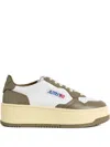 Autry Platform Leather Sneakers In White