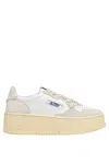 Autry Platform Low Lea Stars Wht Wht Sneakers In Multi