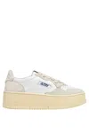 Autry Platform Low Lea Stars Wht Wht Sneakers In Multi