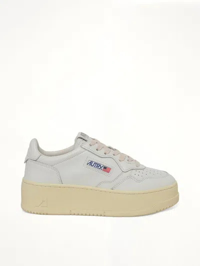Autry Platform Low Sneaker In White