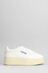 Autry Sneakers Medalist Platform In Suede And Leather White And Gray. In White