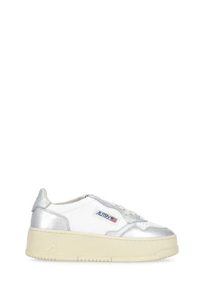 Autry Platform Low Sneakers In White