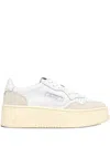 Autry Platform Panelled Sneakers In White