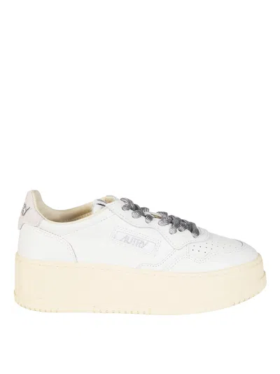 Autry Platform Low Sneakers In White