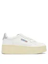 Autry White Leather Medalist Platform Sneakers