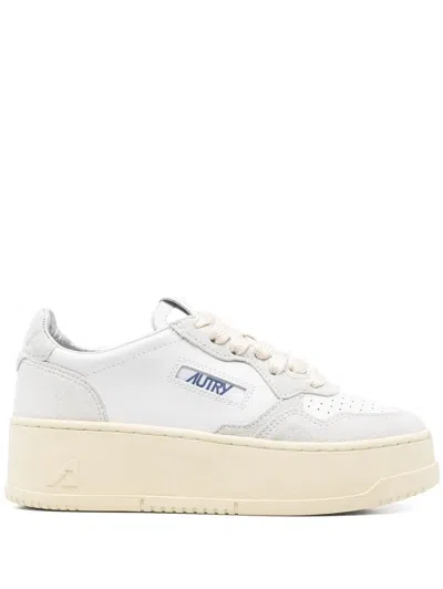 Autry Platform Low Woman Lea/stars Shoes