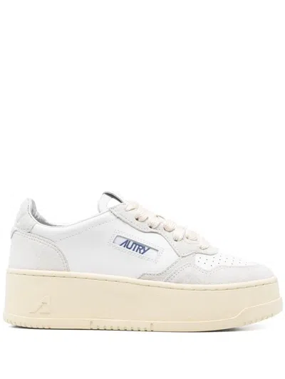 Autry Platform Low Woman Lea/stars Shoes