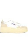 Autry Platform Low Woman Leat/suede Shoes