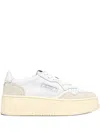 Autry Platform Panelled Sneakers In White