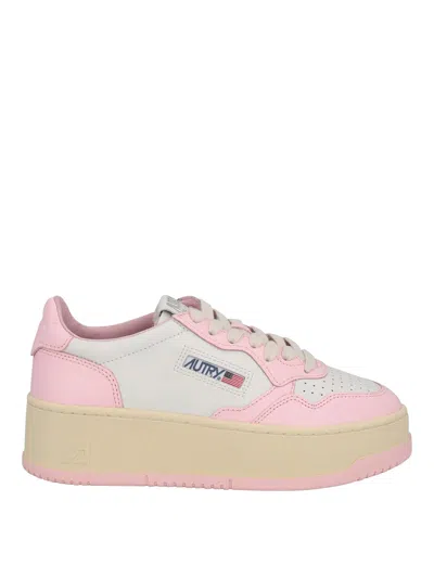 Autry Platform Trainers In Pink
