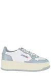 Autry Medalist Platform Sneakers In Leather In Blue