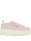 Autry White Platform Low Sneaker In Neutral