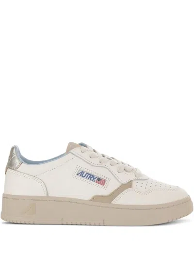 Autry Platinum Leather Sneakers In White