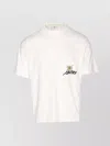 Autry Pocket Crewneck Graphic Print T-shirt In White