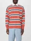 Autry Orange Polo Shirt With Lettering Logo Embroidered On The Front In Rot