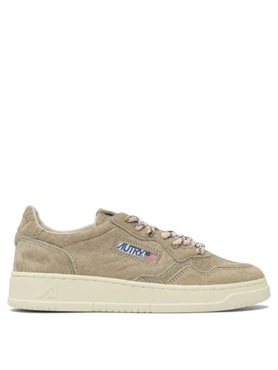 Autry Pony Skin Effect "medalist Low" Sneaker In Brown