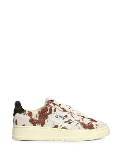 Autry Pony-print Sneakers In White