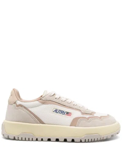 Autry Premium Leather Sneakers In Neutral