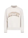 Autry Crew Neck Long Sleeve Ribbed Collar In Gray