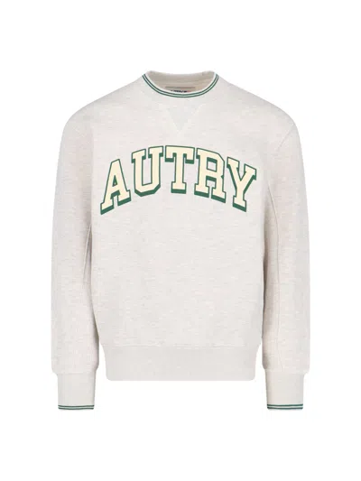 Autry Printed Crewneck Sweatshirt In Gray