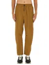 Autry Rain Tech Nylon Pants In Brown
