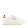 Autry Red And White Leather Medalist Low Sneakers In White