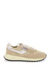 Autry 'reel Wind' Beige Low Top Sneakers With Logo Detail