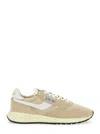 Autry 'reel Wind' Beige Low Top Sneakers With Logo Detail