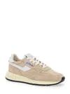 Autry Reelwind Low Nylon And Leather Craquele Pepper And White Sneakers