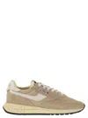 Autry Low-top Sneakers In Light Beige Nylon And Suede In Beige