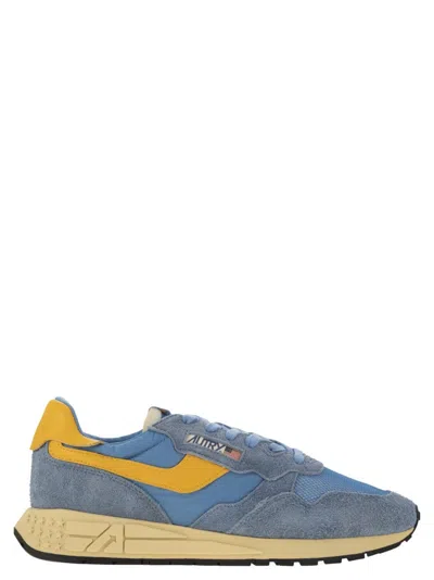 Autry Reelwind Low Leather Sneakers In Blue