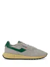 Autry Reelwind Super Vintage Grey Sneakers With Logo Patch On The Tongue And Contrasting Heel In Fabric An In Gray