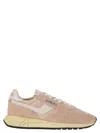 Autry Reelwind - Suede And Technical Textile Trainer In Neutral