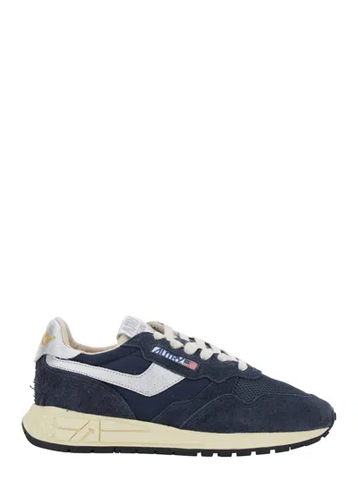 Autry Reelwind Blue Low Top Sneakers With Logo Patch On Tongue And Side And Logo Lettering On The Heel In 