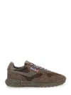 Autry Reelwind Brown Low Top Sneakers With Logo Patch Ontongue And Side In Suede Man